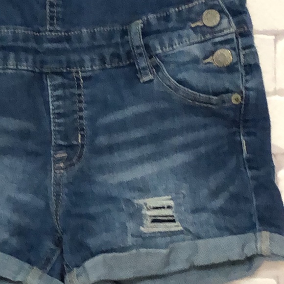 Denim Girl's distressed Shortalls - Picture 5 of 6